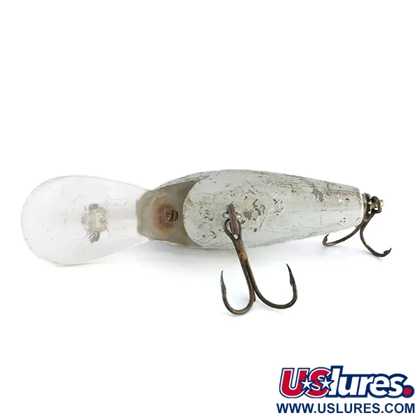 Rebel Super R Crankbait, Argent, 14g, Flottant, #8056
