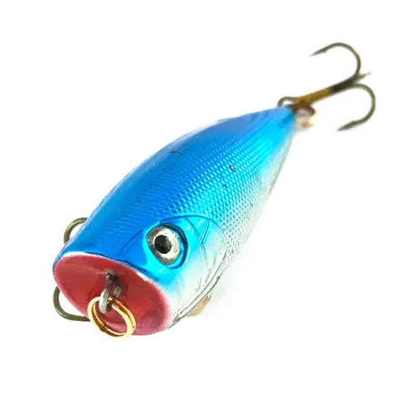 Bass Pro Shops XTS Speed Lures Popper, Argent/Bleu, 7g, Topwater, #8082