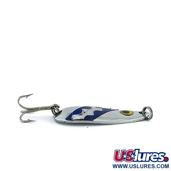 Moriyama Cuillère, Nickel / Bleu, 7g, Motif festonné, #8088