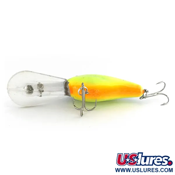Bandit 300 Crankbait, Écailles Jaune-Bleu, 8,5g, Phosphorescent, #8098