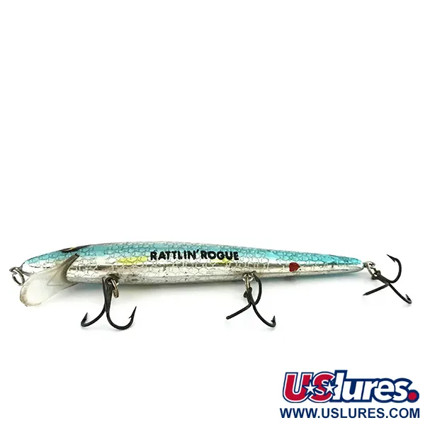 Smithwick Suspending Rattlin’ Rogue Minnow, Argent/Bleu, 10g, #8101