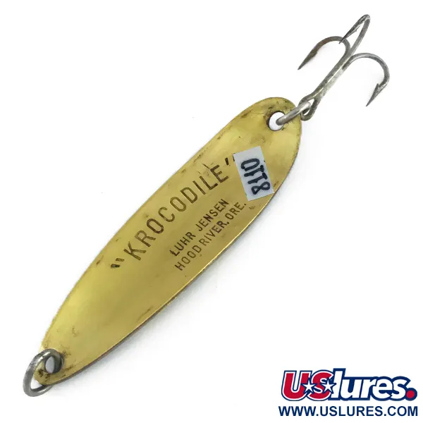 Luhr Jensen Krocodile Die #5 Cuillère, Frog/Laiton, 28g, Laiton, #8110