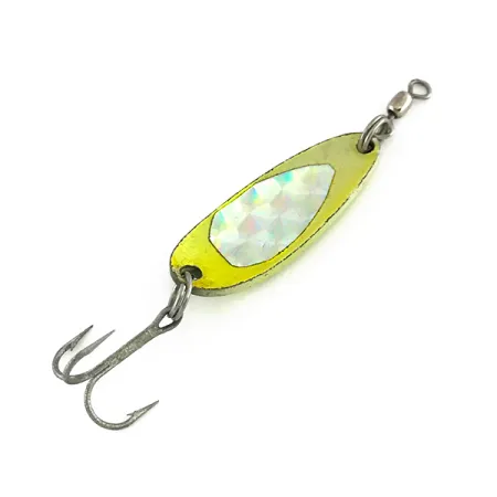 Luhr Jensen Krocodile UV Cuillère, Jaune/Vert, 9g, Revêtement UV, #8112