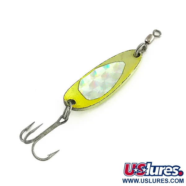 Luhr Jensen Krocodile UV Cuillère, Jaune/Vert, 9g, Revêtement UV, #8112