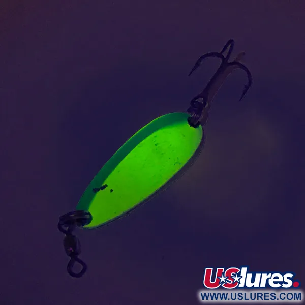 Luhr Jensen Krocodile UV Cuillère, Jaune/Vert, 9g, Revêtement UV, #8112