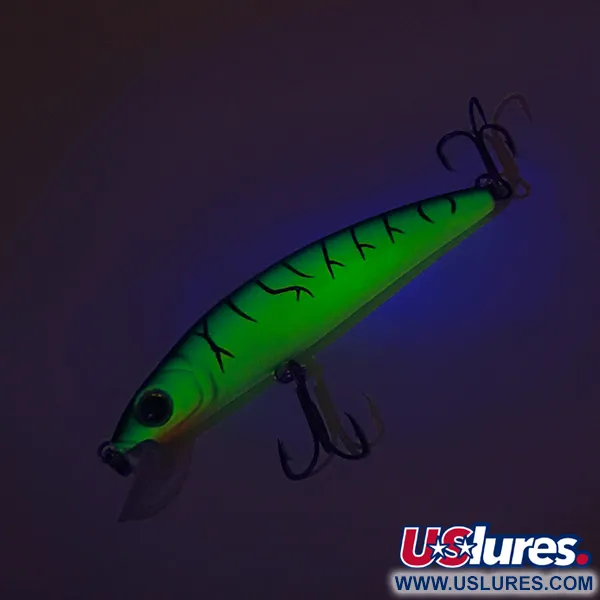 Cotton Cordell 3.5 Minnow Leurre, Green Tiger, 7g, UV Réactif, #8127