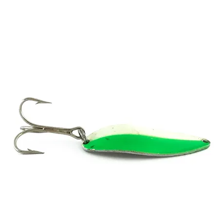 Acme Little Cleo Glow Cuillère, White / Green / Nickel, 21g, #8171