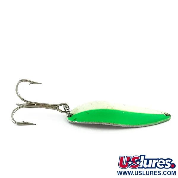 Acme Little Cleo Glow Cuillère, White / Green / Nickel, 21g, #8171