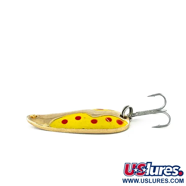 Acme Kamlooper Cuillère, Jaune/Rouge/Nickel/Or, 11g, Motif ondulé, #8242