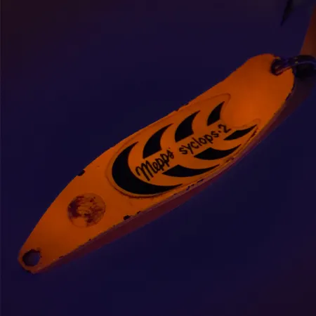 Mepps Syclops 2 UV Cuillère, Orange / Noir, 17g, Finition UV, #8247