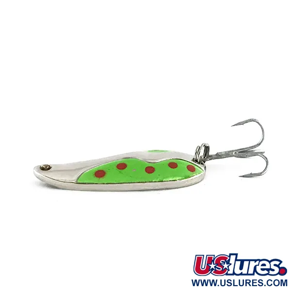 Cuillère Acme Kamlooper, Nickel / Vert / Rouge, 11g, USA, #8253