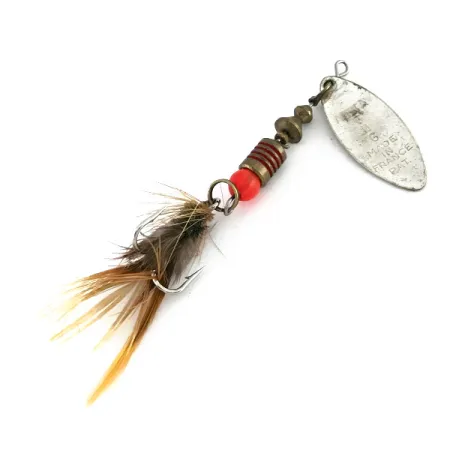 Mepps Aglia Long 1 Cuiller, Argent/Orange, 4.5g, UV réactif, #8257