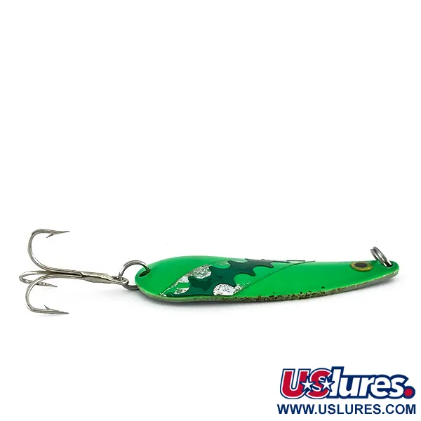 Moriyama Cuillère, Vert/Nickel, 25g, Motif dents de scie, #8263