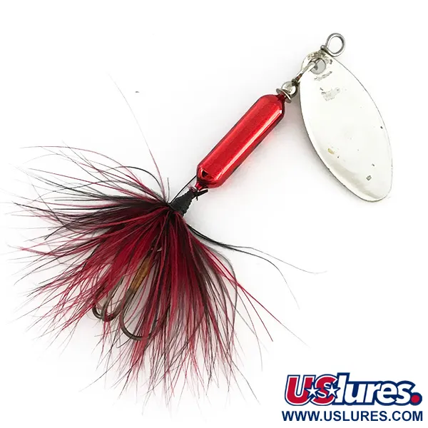 Worden’s Original Rooster Tail 3 Cuiller, Nickel / Rouge, 6g, #8319