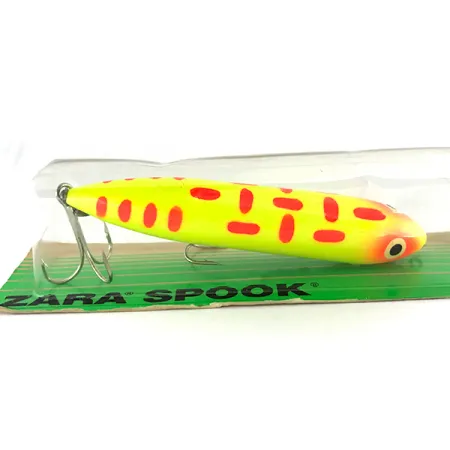 Heddon Zara Spook Leurre surface, Jaune / Rouge, 21g, Vintage, #8337