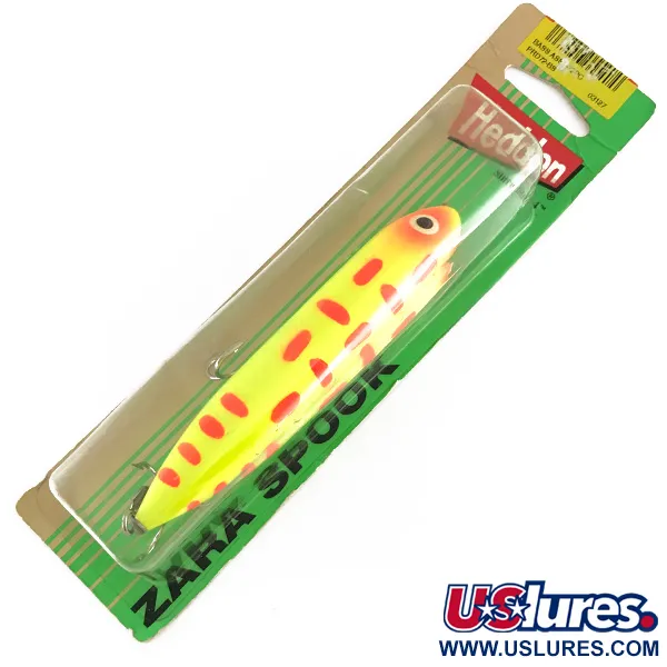 Heddon Zara Spook Leurre surface, Jaune / Rouge, 21g, Vintage, #8337
