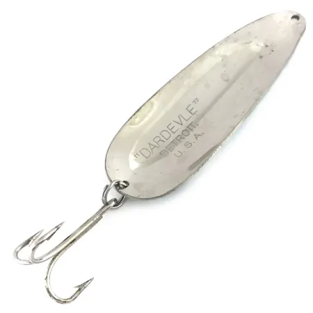 Eppinger Dardevle Cuillère, Nickel / Bleu clair, 28g, Vintage, #8410