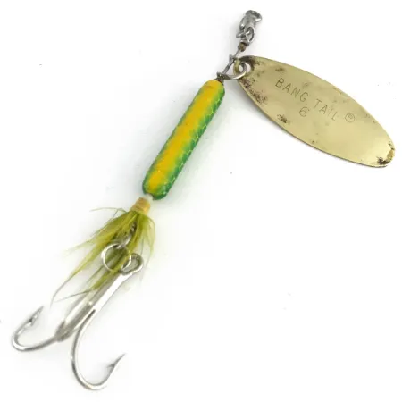 Luhr Jensen Bang Tail Cuiller, Or / Jaune / Vert, 17g, #8411