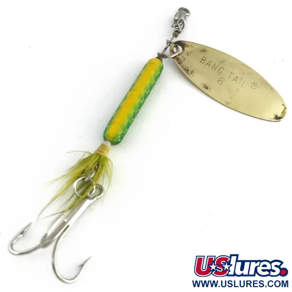 Luhr Jensen Bang Tail Cuiller, Or / Jaune / Vert, 17g, #8411