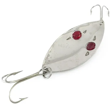 Cuillère Eppinger Red Eye Wiggler, Nickel / Rouge, 25g, Yeux verre, #8431