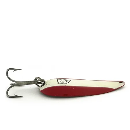 Dardevle Dardevlet Cuillère, Rouge/Blanc/Nickel, 21g, Dos cuivre, #8433