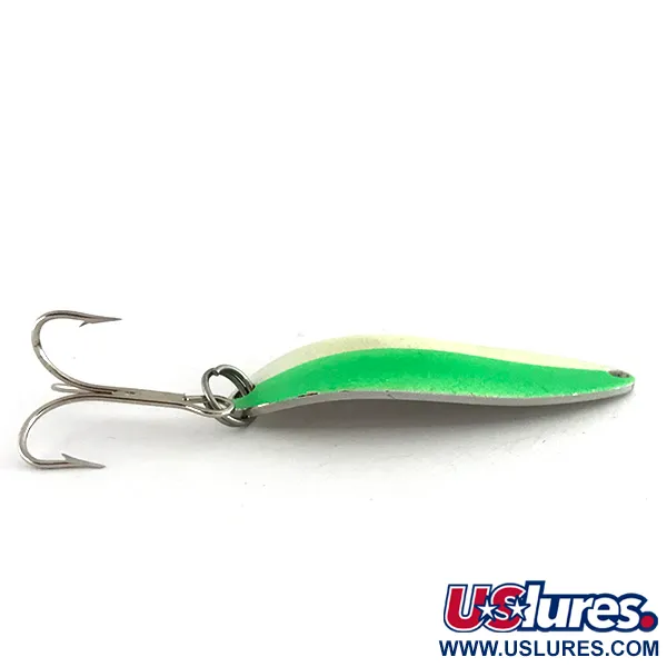 Cuillère Acme Little Cleo Glow, Blanc / Vert / Nickel, 11g, #8435