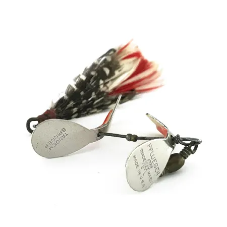 Pflueger Tandem Spinner Cuiller, Nickel / Rouge, 7g, Double Palette, #8447