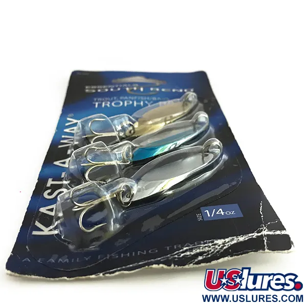 South Bend Essentials Kast-A-Way Cuillère, Or/Nickel/Bleu, 7g, #8451