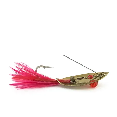 Cuillère Anti-Herbe Herter's Weedless, Or/Rouge, 6g, Plumes, #8459