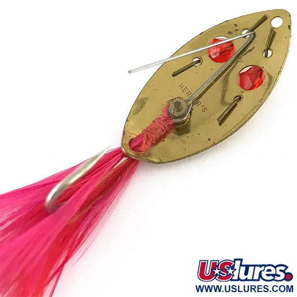 Cuillère Anti-Herbe Herter's Weedless, Or/Rouge, 6g, Plumes, #8459
