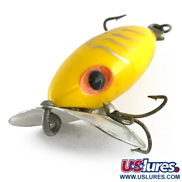 Fred Arbogast Jitterbug Leurre Surface, Jaune, 7g, Bavette Métal, #8477