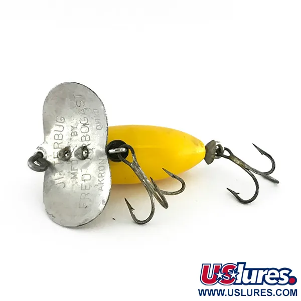 Fred Arbogast Jitterbug Leurre Surface, Jaune, 7g, Bavette Métal, #8477
