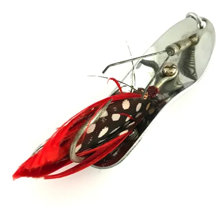 Pflueger Chum 4 Cuillère Anti-herbe, Nickel / Rouge, 19g, Plumes, #8488