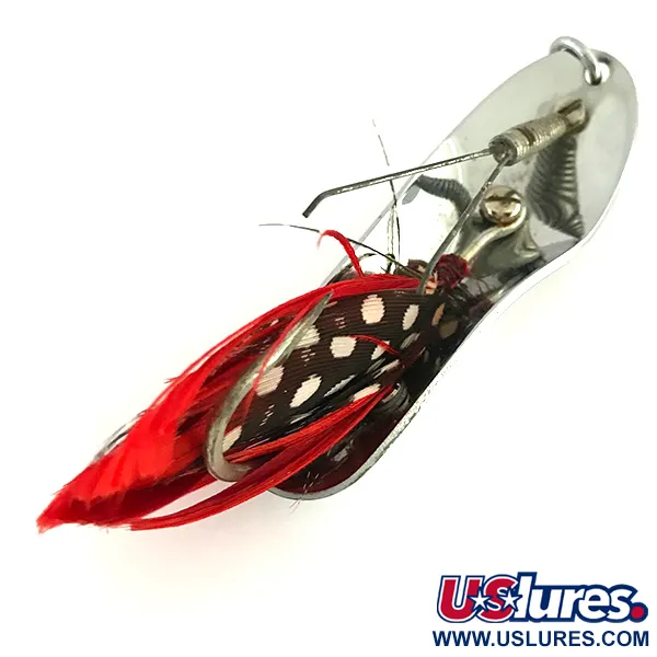 Pflueger Chum 4 Cuillère Anti-herbe, Nickel / Rouge, 19g, Plumes, #8488