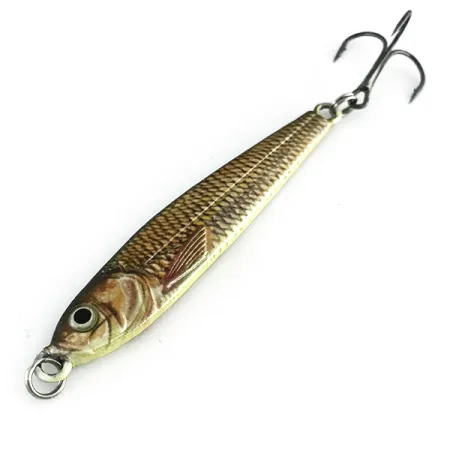 Cabela's Real Image Jig-N-Spoon Jig, Gold Shiner, 28g, Réaliste, #8496