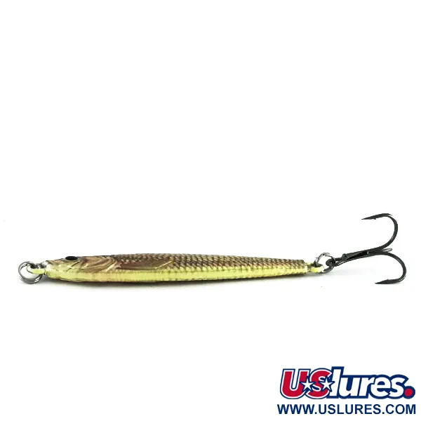 Cabela's Real Image Jig-N-Spoon Jig, Gold Shiner, 28g, Réaliste, #8496