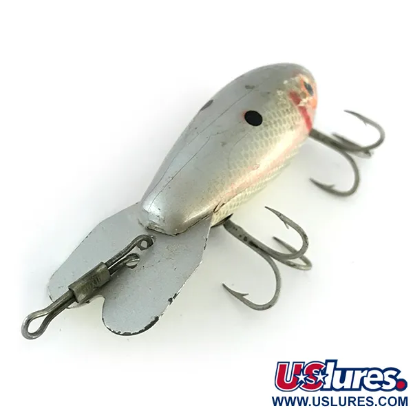 Bomber 200 series Poisson Nageur, Argent / Blanc, 10g, Vintage, #8502