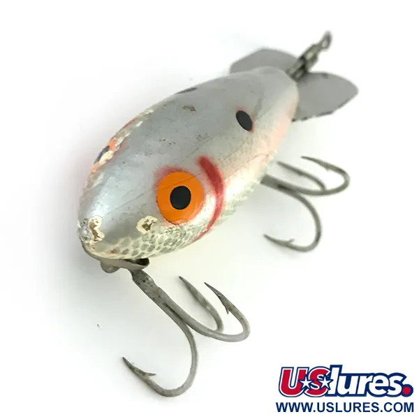Bomber 200 series Poisson Nageur, Argent / Blanc, 10g, Vintage, #8502