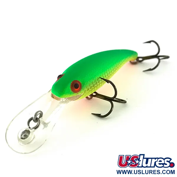 Cotton Cordell Deep Diver UV Poisson Nageur, Vert/Jaune/Orange, 7g, #8505
