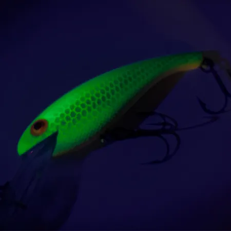 Cotton Cordell Deep Diver UV Poisson Nageur, Vert/Jaune/Orange, 7g, #8505