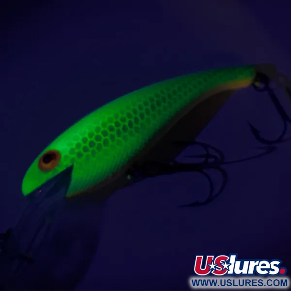 Cotton Cordell Deep Diver UV Poisson Nageur, Vert/Jaune/Orange, 7g, #8505