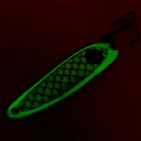 Wolverine tackle Cobra Glow Cuillère, Blanc / Nickel, 14g, Glow, #8513