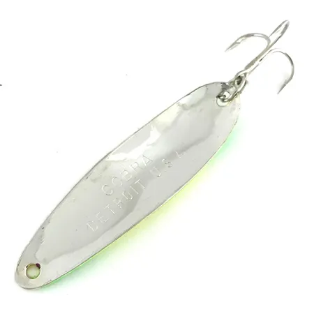 Wolverine Tackle Cobra UV Cuillère, Nickel/Chartreuse, 14g, UV, #8514