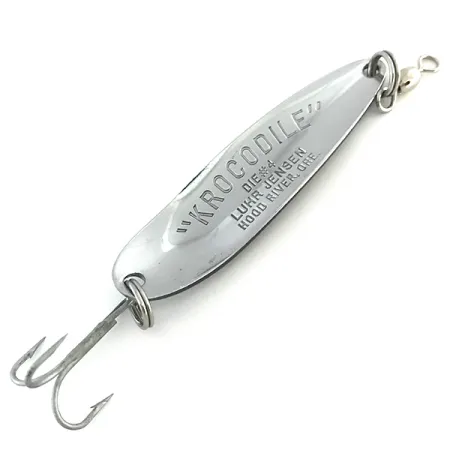 Luhr Jensen Krocodile Die #4 Cuillère, Nickel / Bleu, 14g, Lancer, #8532