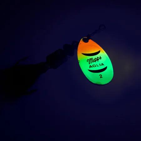 Cuiller Mepps Aglia 2 dressed, Rainbow, 4,7g, queue d'écureuil, #8583