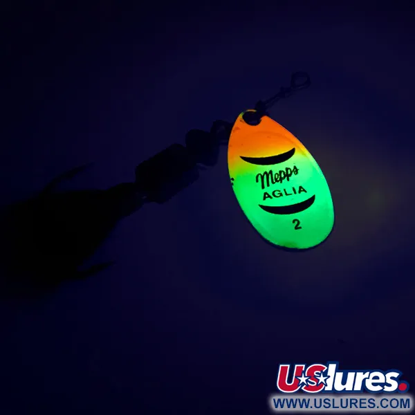 Cuiller Mepps Aglia 2 dressed, Rainbow, 4,7g, queue d'écureuil, #8583