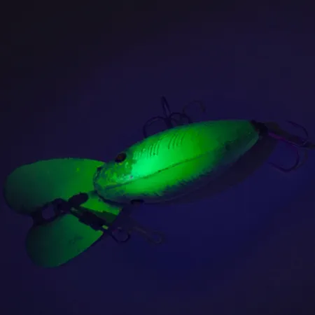 Bill Norman Quarterback Shallow Crankbait, Argent/Chartreuse, 7g, Glow, #8591