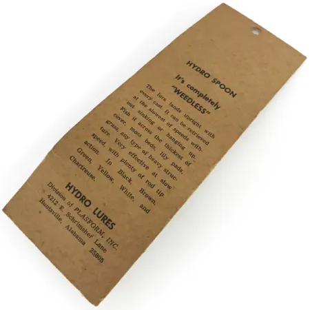 Hydro Lures Weedless Hydro Spoon Cuillère, White/Green, 17g, #8593