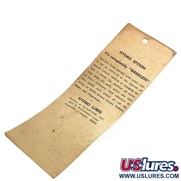 Hydro Lures Weedless Hydro Spoon, Vert, 17g, Anti-herbe, #8596