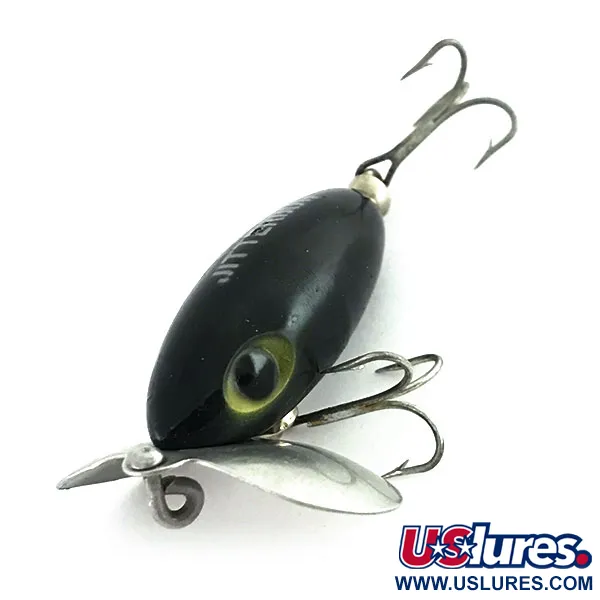 Fred Arbogast Jitterbug Leurre Surface, Noir, 7g, Bavette Métal, #8671